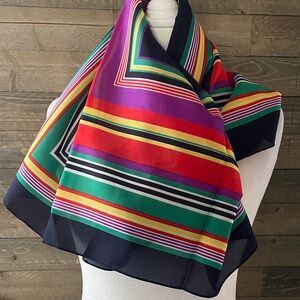 Striped Square Scarf Italy Multicolor